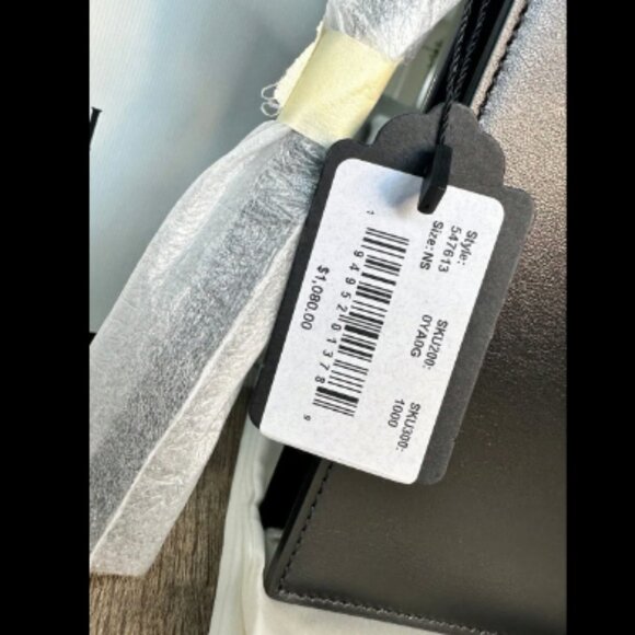 CLASSIC GUCCI SMOOTH BLACK CALF LEATHER POUCH BAG WRISTLET GOLD - Picture 4 of 5